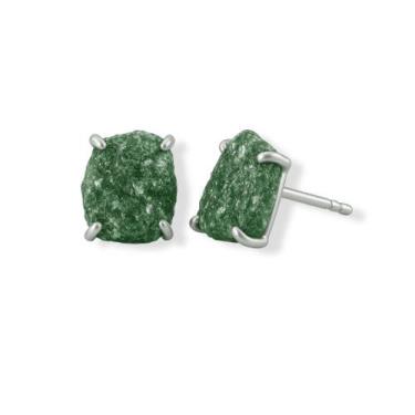 Imagem de Brinco Tarraxa Fuchsita - Cristal Natural, Prata 925