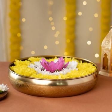 Imagem de RITUALISTIC Maitri Brass Urli | Uruli para decoração de flores | Tigela Urli de latão para decorações de casa | Decoração de cozinha | Tigela para decoração | Perfeito para presentes de inauguração de