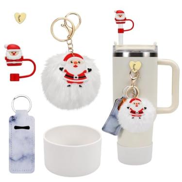 Imagem de Conjunto de acessórios para copo Stanley de Halloween - Capa de palha de silicone de Halloween, bota Stanley de silicone, suporte de batom, pingentes de Halloween para Stanley Cup 1,134 g e copo de