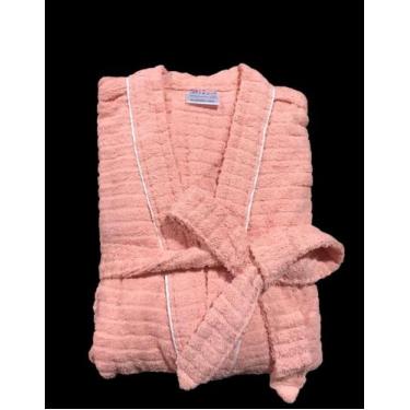 Imagem de Roupão de Banho Briza Atoalhado Adulto c/ Viés 100% Algodão Manga Curt