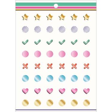 Imagem de Adesivo Organização Bloco Etiqueta Colorida Agenda Escola - Tilibra