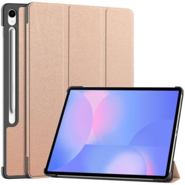 Imagem de Kepuch Custer Capas para Samsung Galaxy Tab S10 FE+ (FE Plus) 13.1" X620 X626B,Couro-PU Bolsas Estojos - Rose Ouro