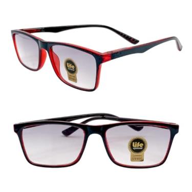 Imagem de Óculos de Leitura Sol Azul Com Vervelho com Lentes Perto Grau (Azul Com Vermelho, 4.25, x)