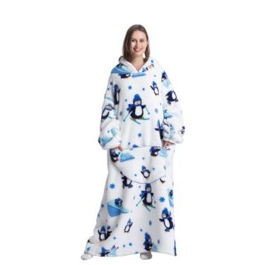 Imagem de Cobertor vestível com capuz Capecage Penguin para mulheres e homens