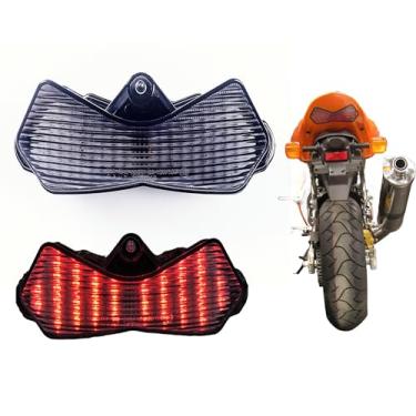 Imagem de TOPZONE Compatível com Kawasaki 2003-2006 Z1000/ZR1000; 2004-2005-2006 Z750/ZR750; idicadores de seta integrados de luz traseira de freio de luz traseira de LED (23025-1332) (moke)