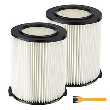 Imagem de Filtro de substituição VF4000 para aspirador de pó Ridgid 72947 Wet Dry 17816 de 5 a 20 galões 17816, compatível com aspirador WD5500 WD0671 RV2400A RV2600B, lavável (2 peças)