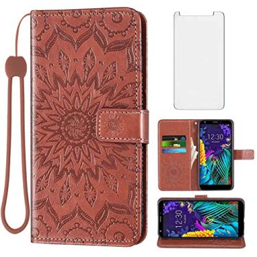 Imagem de Capa de telefone para LG Aristo 4 Plus 4+/Tribute Royal X320/Escape Plus/Journey LTE L322DL/K30 2019/Arena 2/X2 2019/Prime 2 carteira com protetor de tela de vidro temperado flip capa suporte para