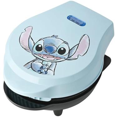 Imagem de Select Brands Disney Lilo & Stitch Mini waflera de 4 polegadas, bonito aparelho para waffles individuais, possui placas antiaderentes de cerâmica e pés antiderrapantes, para fazer waffles de