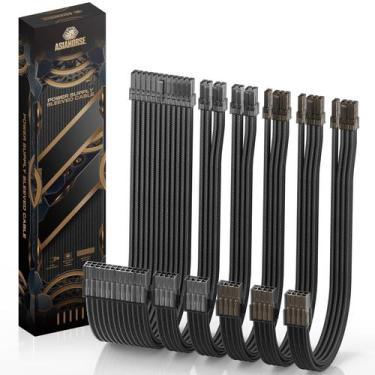 Imagem de Kit de extensão de cabo PSU AsiaHorse 24Pin/4+4 EPS/6+2 PCI-E