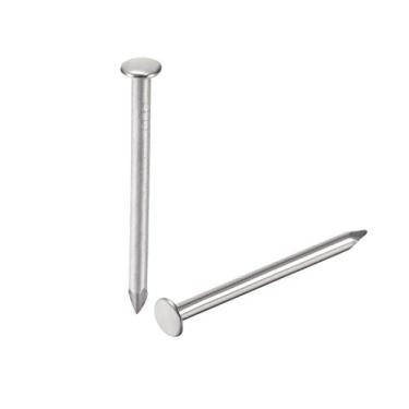 Imagem de uxcell Pequenos pregos pequenos de aço carbono 1,4 x 19 mm (DXL) para caixas de madeira decorativas DIY, acessórios, tom prateado, 1000 peças