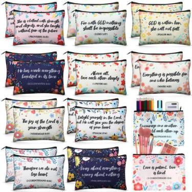 Imagem de Bolsas de cosméticos Qeeenar Christian Makeup Bag Bible 24 unidades
