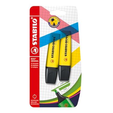 Imagem de Iluminador - Stabilo Boss Original Amarelo Pacote com 2 (B-10422-10)