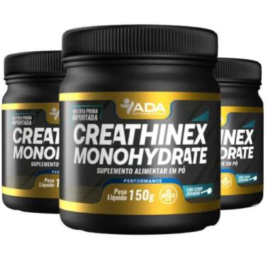 Imagem de Kit 3 Pote Creathinex Monohydrate 450g Creatina Monohidratada Pré Trei