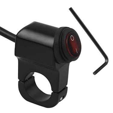 Imagem de FLYPIG Interruptor de farol de guidão à prova d'água de 12 V para motocicletas, bicicletas, quadriciclos, scooters para holofotes de luz de bicicleta, 22 mm