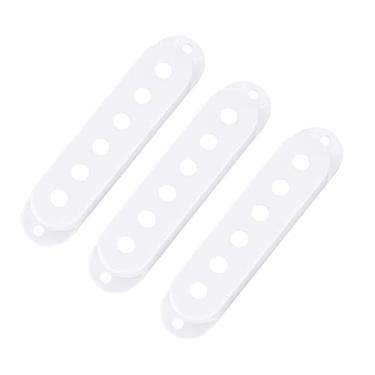 Imagem de Banworks Conjunto de capas de captador SSS de 50 mm/50 mm/52 mm, capas de captador de bobina única de plástico para guitarras elétricas modernas Stratocaster Squier Strat ST SQ, pacote com 3 JT/SYQG