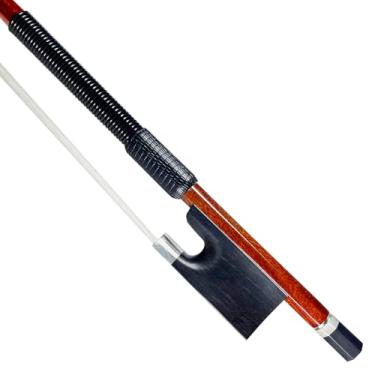 Imagem de WinsterBow Núcleo de fibra de carbono leve folheado de madeira híbrido pele arco de violino nível mestre cabelo de cavalo natural (arco de violino modelo 310V 4/4)