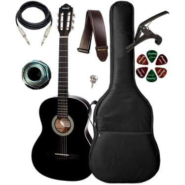 Imagem de Violão Canhoto Elétrico Giannini S14 + Capa Luxo E Acessórios (BK)