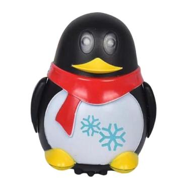 Imagem de YIJU Pinguim robô sua caneta para desenhar linhas divertidas robô elétrico andando caminho brinquedo criatividade e engraçado, Preto