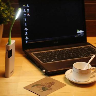 Imagem de 2X Kit 5 Mini Luminária Luz De Leitura Led Usb Flexível Escu