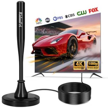 Imagem de RidaaFri Antena de TV para Smart TV interna, antena digital HD com base magnética forte, rotação de 360° para melhor recepção de canais locais em 4K 1080P, fácil instalação com cabo coaxial de 4,6 m