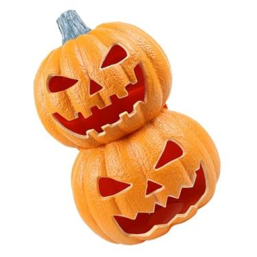 Imagem de DIYEAH Lanterna Led Jack O'lantern de Halloween, Abóbora, Adereço de Abóbora, Decoração para Festa de Halloween Em Ambientes E Externos, Lâmpada de Mesa de Plástico