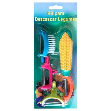 Imagem de Descascador De Frutas E Legumes Multiuso Plástico e Inox - FX