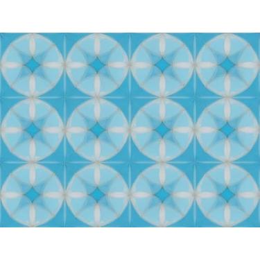 Imagem de Quadro Decorativo com Estampa Geometric Beautiful Blue 40 x 40 Papel 1 unidade
