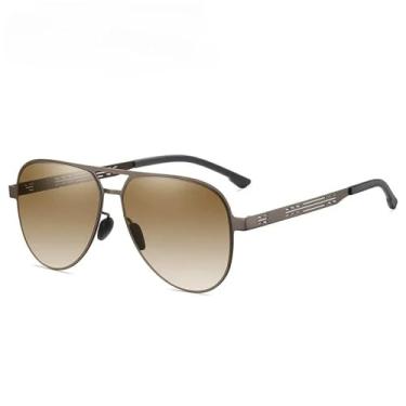 Imagem de Óculos de sol anti-UV da moda, tendência para dirigir, esportivo, para homens e mulheres, casual, para áreas externas, à prova de sol, marrom chá, 148 mm