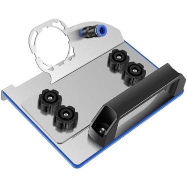 Imagem de HSHGZSR Suporte para esmerilhadeira angular de aço inoxidável, suporte de chanfradura de azulejos, suporte de chanfradura, suporte de chanfro, suporte fixo para rebarbadora de 100 tipos