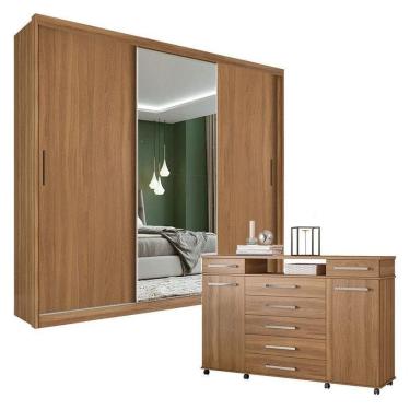 Imagem de Cômoda London E Guarda Roupa Casal Dalila 32211 Amendola Off White - Demóbile