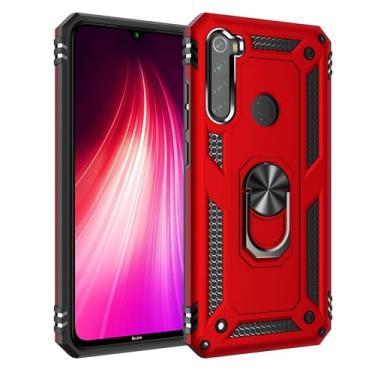 Imagem de SORAKA Capa para Xiaomi Redmi Note 8 com suporte para anel Capa Slim Fit de TPU macio Capa Xiaomi Redmi Note 8 2021 com placa de metal para suporte magnético de telefone para carro