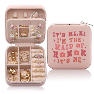 Imagem de CEASQVAA Presente de dama de honra da noiva, presente de pedido de dama de honra, presente de despedida de solteira para dama de honra, presentes de casamento para dama de honra, caixa de joias de