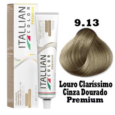 Imagem de Coloração Itallian Color 60g Profissional:9.13-Louro Claríssimo Cinza 