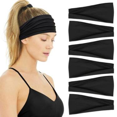 Imagem de Bandanas Huachi Black Buttery Soft Athletic Hair para mulheres x6