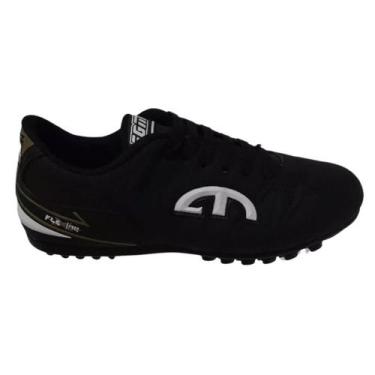 Imagem de Chuteira Society Couro EGM SL Extreme, Preto, Ouro, 44