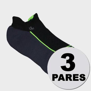 Imagem de Kit Meia Lupo Fitness Preta 3 Pares, 41-44