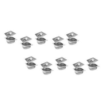 Imagem de CONJ 10 CUBAS Gastronômicas Em INOX GN 1/6x65 mm 900 ml + 10 TAMPAS 1/