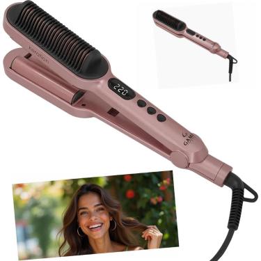 Imagem de Prancha Modeladora Waver Brush Keration Bivolt Nano Silver 220º 70W Micro Glitt Bivolt