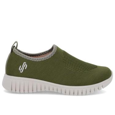 Imagem de Tenis usaflex slip on tricote ref ae2208 feminino, 36, Verde