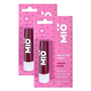 Imagem de Kit 2 Protetor Labial Mió Sabor Amora Shine 3,6g