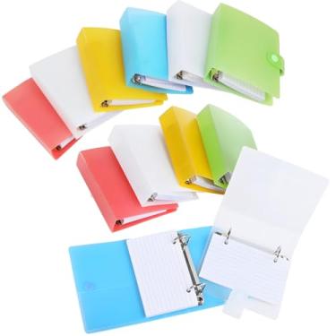 Imagem de Fichário de cartão de índice de 7 x 12 cm com divisórias, conjunto de 12 a 2 anéis, caderno organizador de fichário com folhas de 60 páginas para escritório, casa, escola primária, sala de aula (12