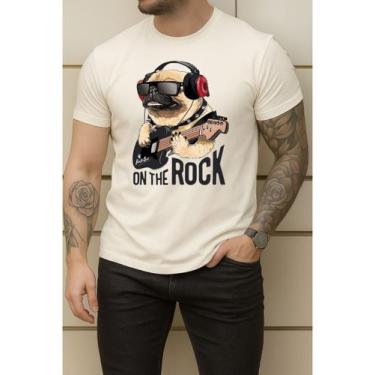 Imagem de Camiseta Estampada Pug Cachorro Camisa Básica Em Algodão Malha Premium