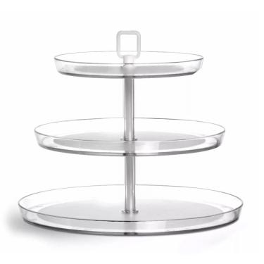 Imagem de Suporte prato porta doces bolo cupcakes três triângulos