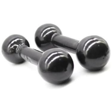 Imagem de Halter Emborrachado Par De 8 Kg Para Supino E Fortalecimento