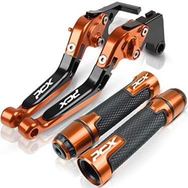 Imagem de WEJUSA Para Honda PCX125 PCX150 PCX 125 150 2018 2019 Alavanca de embreagem de freio e maçaneta de 22 mm guidão alavanca de embreagem de freio de motocicleta (Cor: QYGX888 6)