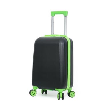 Imagem de Mala Infantil Escolar/Viagem Com Giro 360º Skeet Resistente Preta e Verde