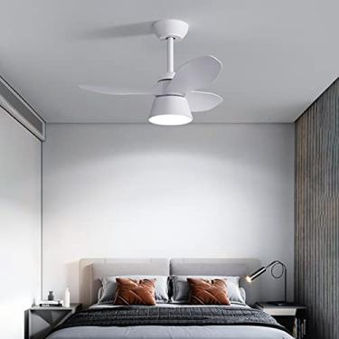 Imagem de Luzes de ventilador, ventilador infantil com ceililight reversível 3 cores controle remoto silencioso ventilador de quarto luzes teto sala de jantar interior ceilifan luz com temporizador ventilador