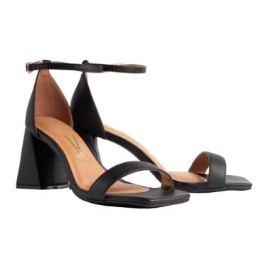 Imagem de Sandália Feminina Vizzano Salto Geométrico Preto, Preto, 37