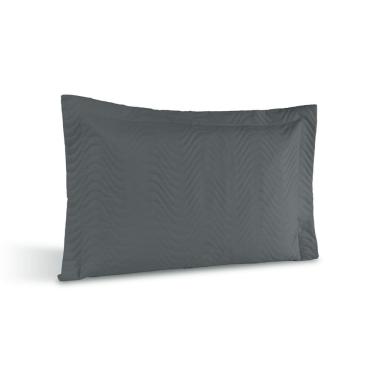 Imagem de Porta Travesseiro Avulso Percal 200 Fios Algodão Gold 100% Algodão - Grafite