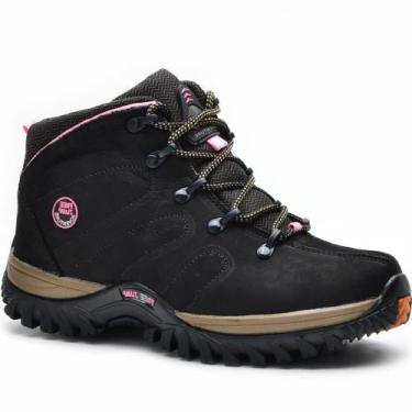 Imagem de Bota Coturno Adventure Feminina Couro Cadarço Conforto - Free Jump, 38